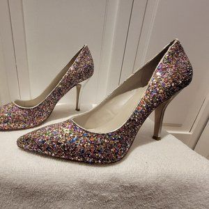 Nine West Multi Color Glitter Pumps Size 10